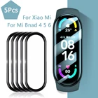 Защитное стекло 9D для Xiaomi Mi band 6 полное покрытие для miband 4 5 смарт-ремешка мягкая защита экрана для Mi Band 6 Чехол