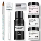 Набор акриловых порошков Coscelia для наращивания ногтей, набор из 3 оттенков, жидкий мономер, набор кристаллов для начинающих