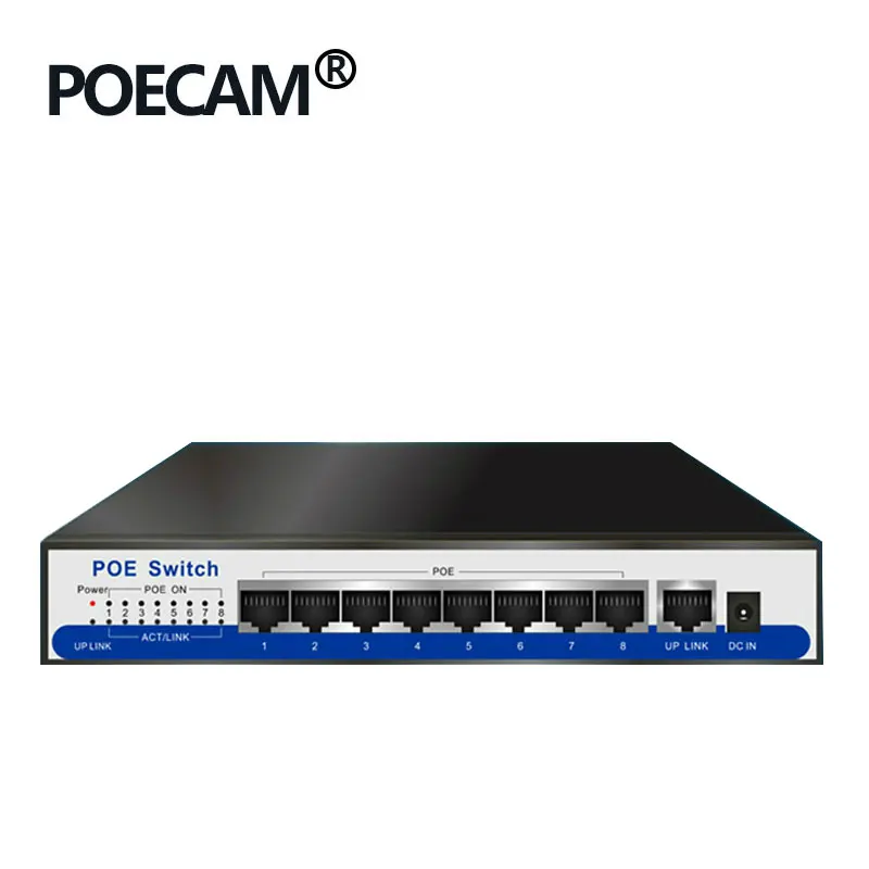 9 портовый гигабитный poe коммутатор 100 Мбит/с IEEE802.3af/at активный POE 8 50 в 1000 А для шт.