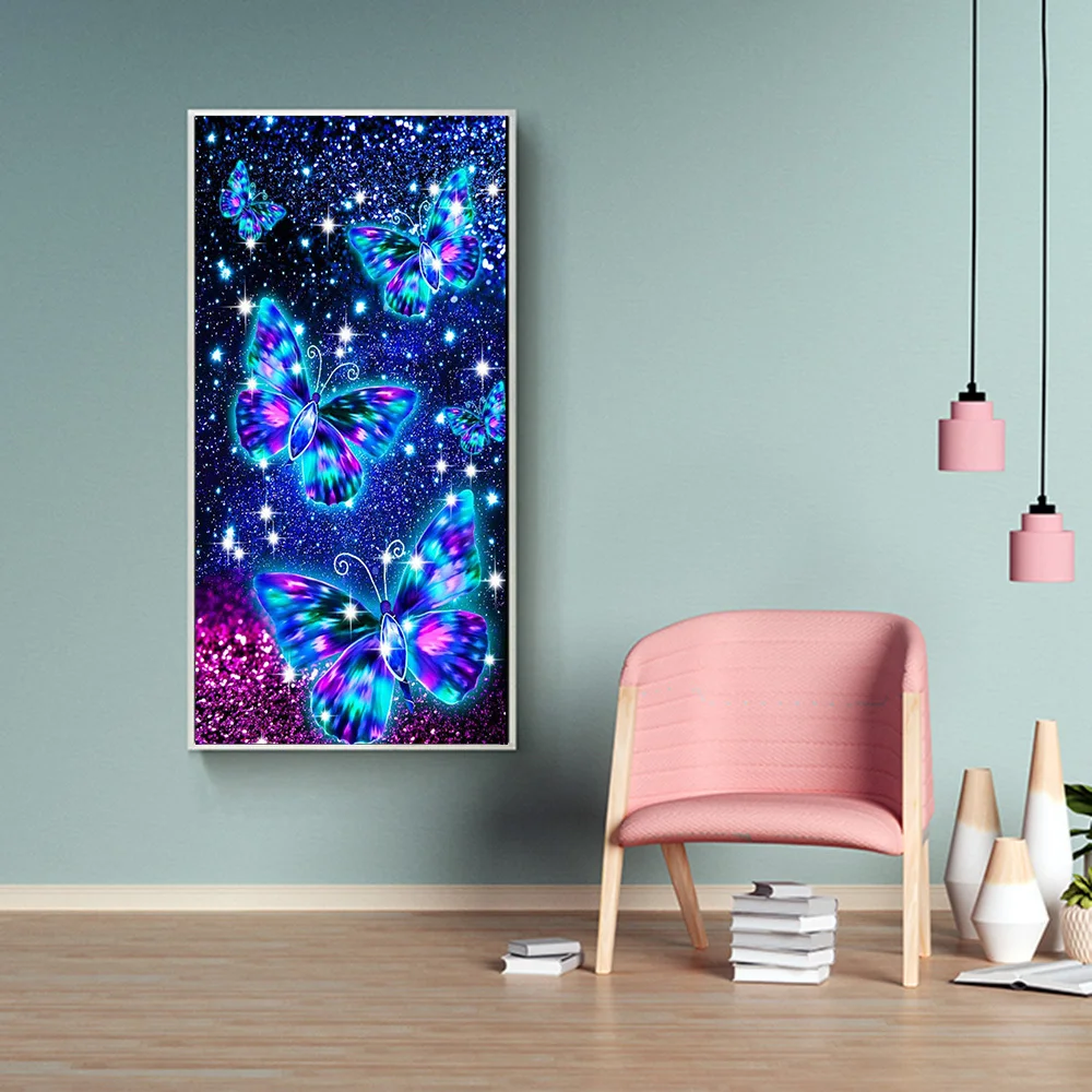 

Huacan Full Drill Diamond Mosaic Animal 5D Art Diamond Painting Embroidery Butterfly Picture Of Rhinestones