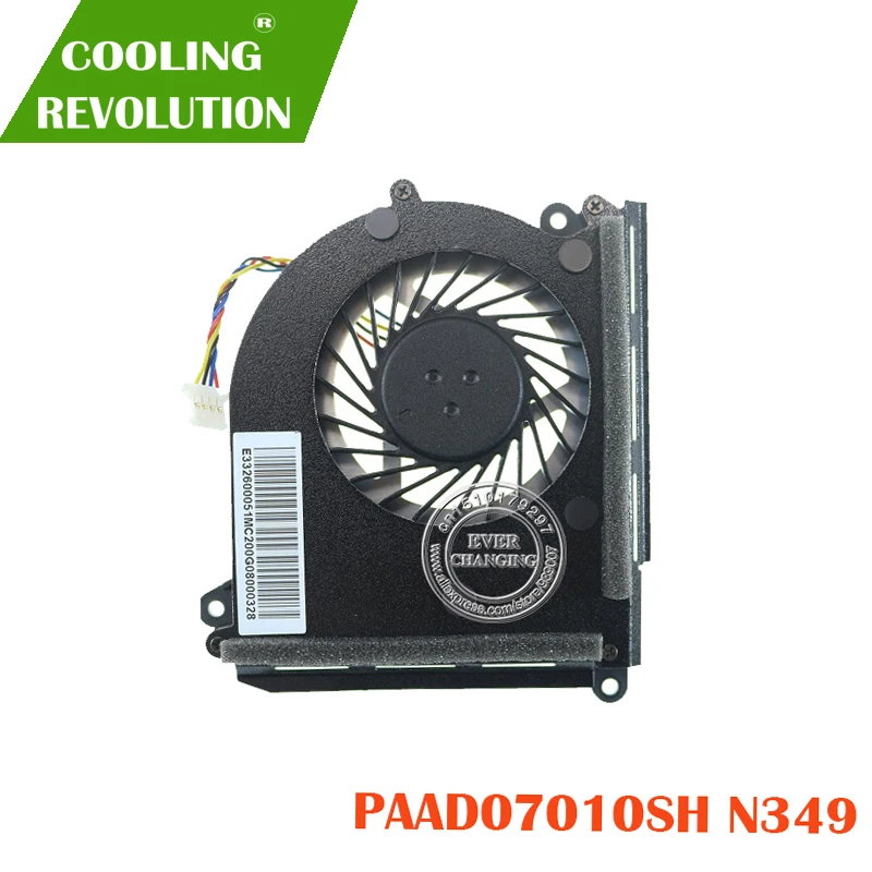 

Laptop CPU Cooling Fan PAAD07010SH 0.43A 5VDC N349 4PIN for MSI GS32 MS-13F2 E332600051MC200G08000328