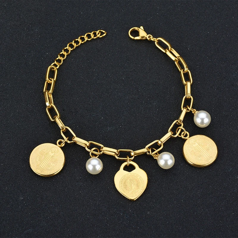 Новые шармы Ювелирные украшения с христианской символикой Девы Марии золото