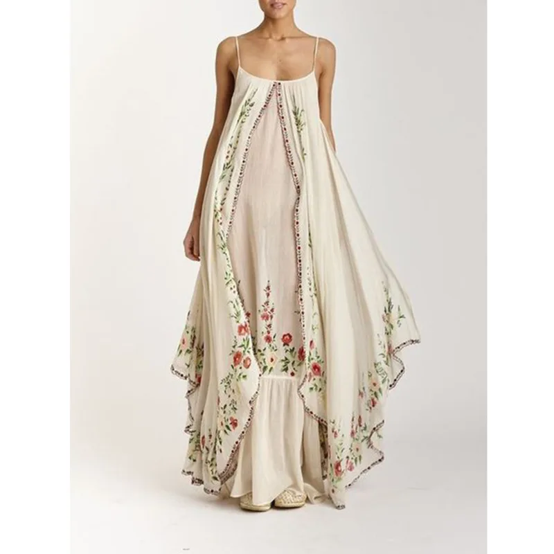 Женские платья без рукавов с v образным вырезом женские на бретельках принтом