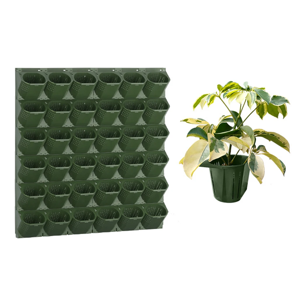 

Self Watering Flower Pot Plastic Wall-Mounted Vertical Can Be Disassembled Planter Garden Balcony Plant Home Decor Accessories