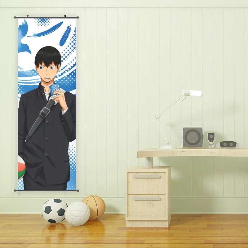 

Anime Haikyuu High School Volleyball Wall Scroll Painting Home Decor Cosplay Cloth Poster Living Room Bedroom Wall Decor