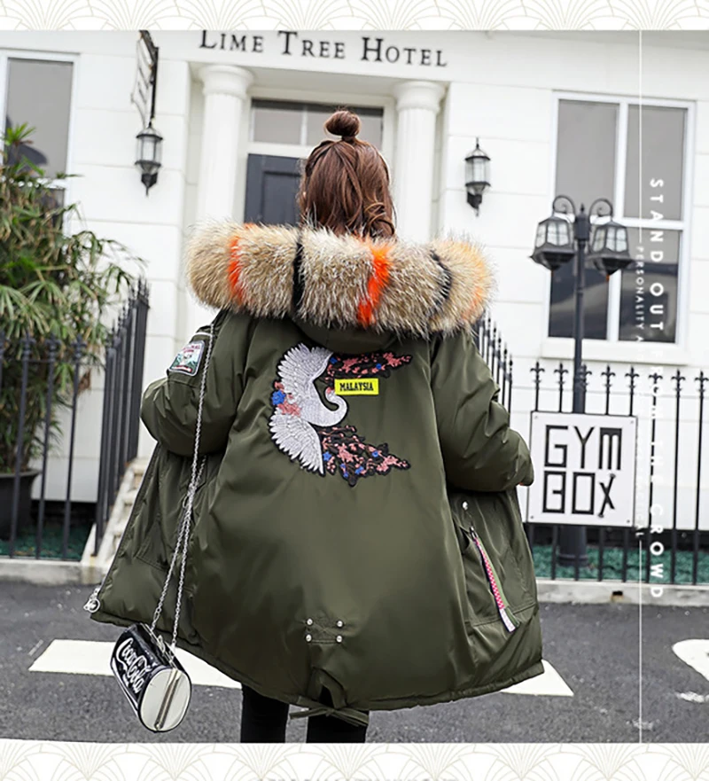 Armygreen fur collar Зимние пальто для беременных женщин, женская зимняя куртка, пальто, толстая хлопковая теплая куртка, женская верхняя одежда, одежда для беременных - Цвет: Armygreen fur collar