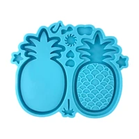quicksand pineapple epoxy resin mold handheld game shaker pendant keychain silicone mould diy craft jewerly casting mold