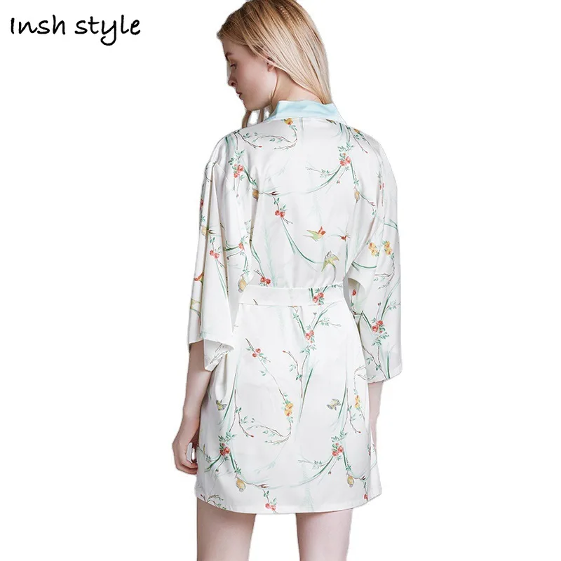 

3PC Silk Women's Pajamas, Silk Plants And Flowers, Sexy Sling Night Gown, Pajamas For Women