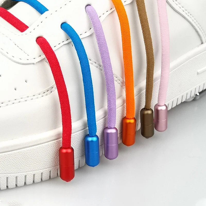 

3Pair No tie Shoelaces Round Elastic Shoe Laces For Kids and Adult Sneakers Shoelace Quick Lazy Laces multicolor Shoestrings