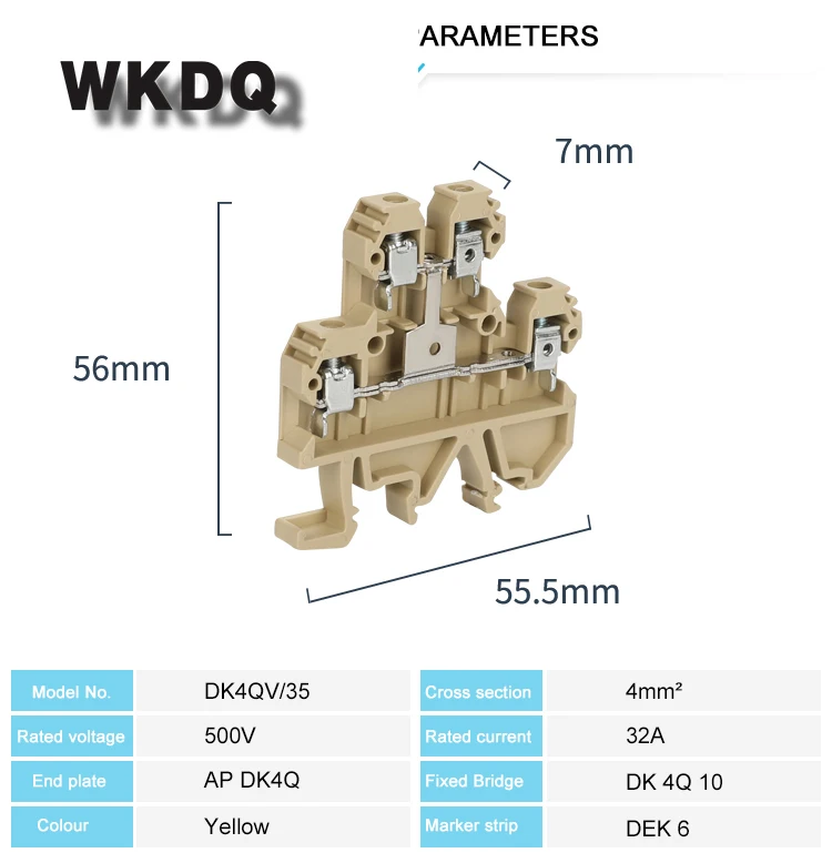 10 шт. DK 4QV/35 эквивалент WEIDMULLER двухэтажное винтовое соединение din-рейку клеммный блок разъем