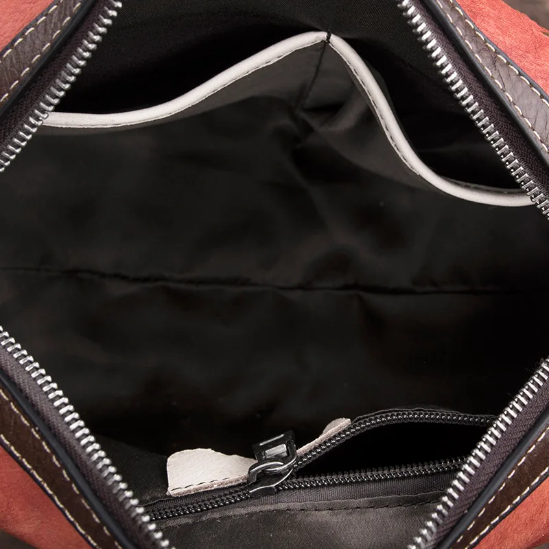 Высококачественная винтажная модная женская сумка из натуральной кожи красного