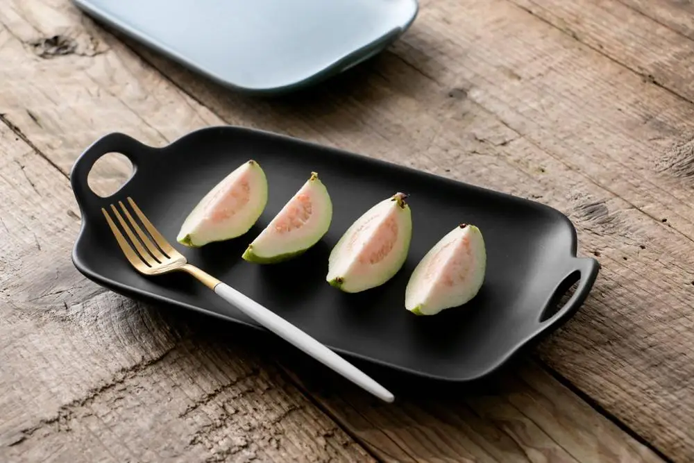 Скандинавская креативная тарелка для завтрака керамическая посуда стейка