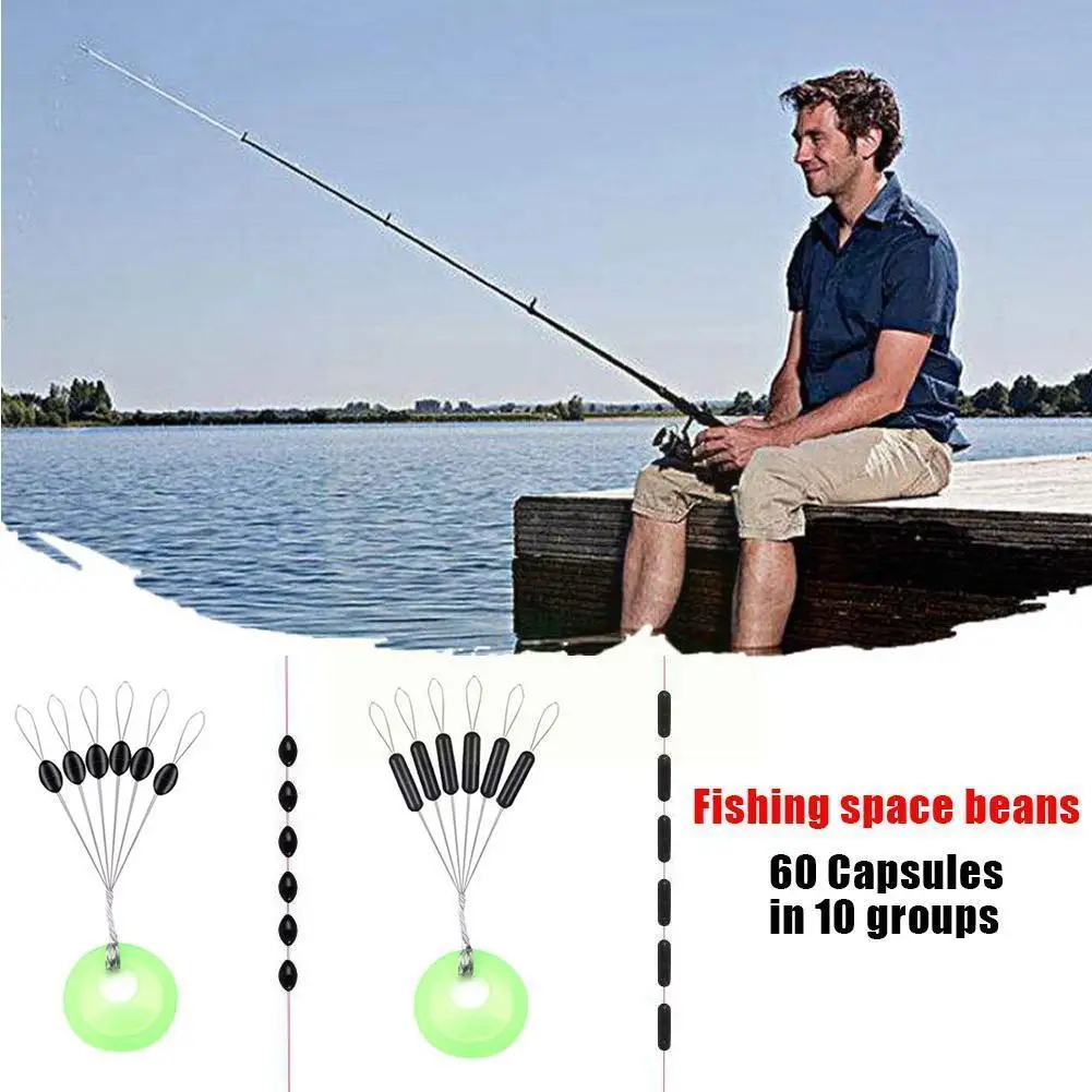 

60pcs 10 Group High-quality Rubber Stopper Space Beans Bobber Olive Fishing Outdoor Cylindrical Accessories Fishing Float B I4n9