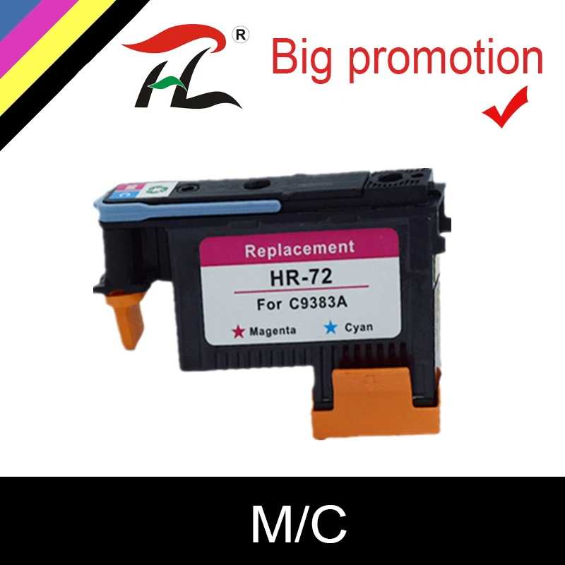 YLC C9380A C9383A C9384A Печатающая головка для HP 72 DesignJet T1100 T1120 T1120ps T1200 T1300 T1300ps T2300 T610 T770