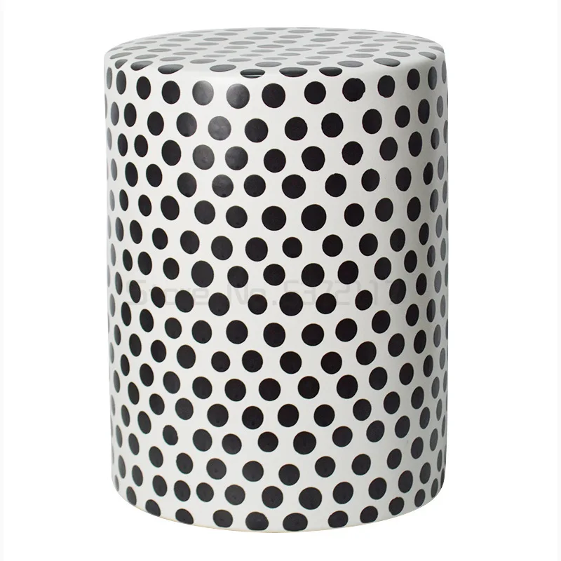 

New ceramic stool Nordic round pier simple modern chair semi manual and semi mechanical ornaments