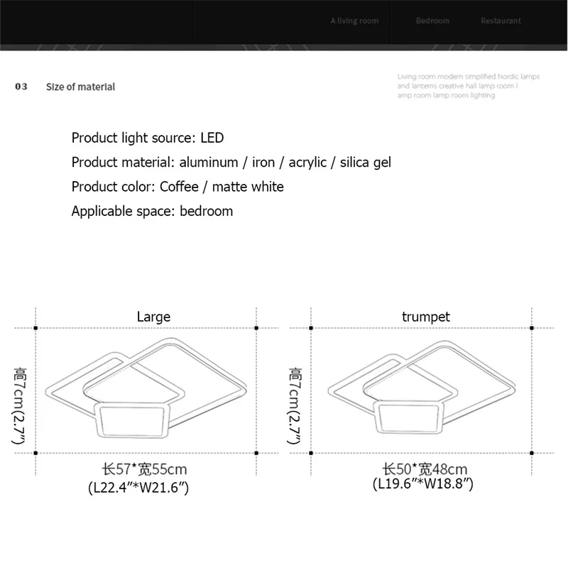 

DLMH Ceiling Lights Fixture Dimmable with Remote Control 220V 110V Modern Creative Decoration For Home Living Room Bedroom