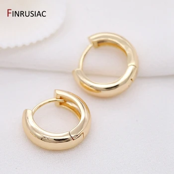 2022 New Simple Round Circle Gold Plated Hoop Earrings For Women Korean Fashion Ring Earrings Jewelry Accessories 1