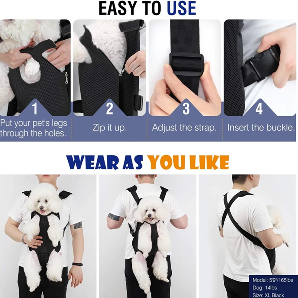 

Mesh Backpack For Carrying Dogs Carrying Bag For Dogs And Cats Portable And Breathable Pet Travel Bag Dog Carrier Bag