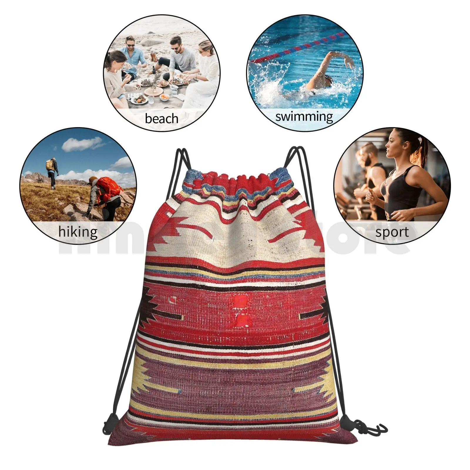 Винтажный рюкзак с принтом винтажный коврик