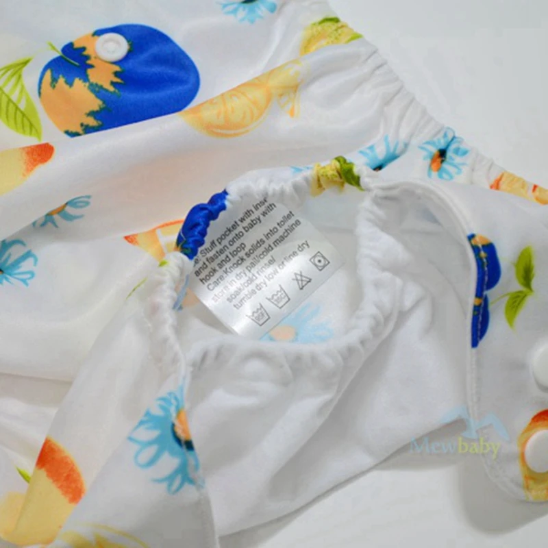 

Reusable Waterproof TPU baby diaper printed cloth diaper cover with 1pc microfiber insert FT17