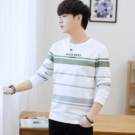 Осень и Зима Новая мужская повседневная с длинными рукавами модная простая