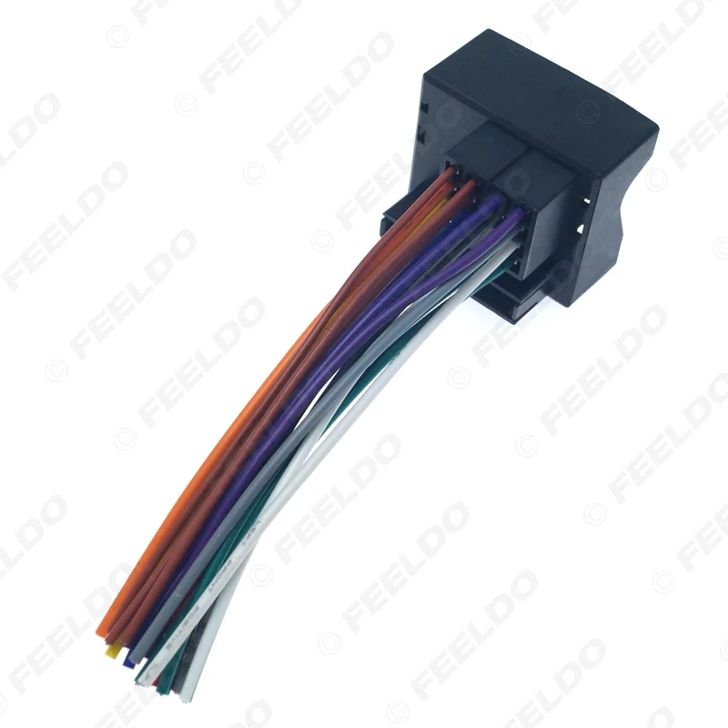 FEELDO Car Radio Audio Stereo Amplifier Interface Wire Harness for Audi/BWM/Volkswagen/Mini/Dodge Install Aftermarket CD/DVD | Автомобили