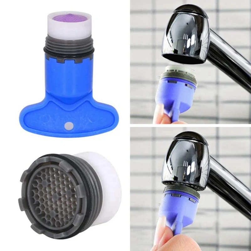 

1.2GPM Faucet Replacement Part Insert Filter, Restrictor Aerator,4 Pack(Blue+Black)