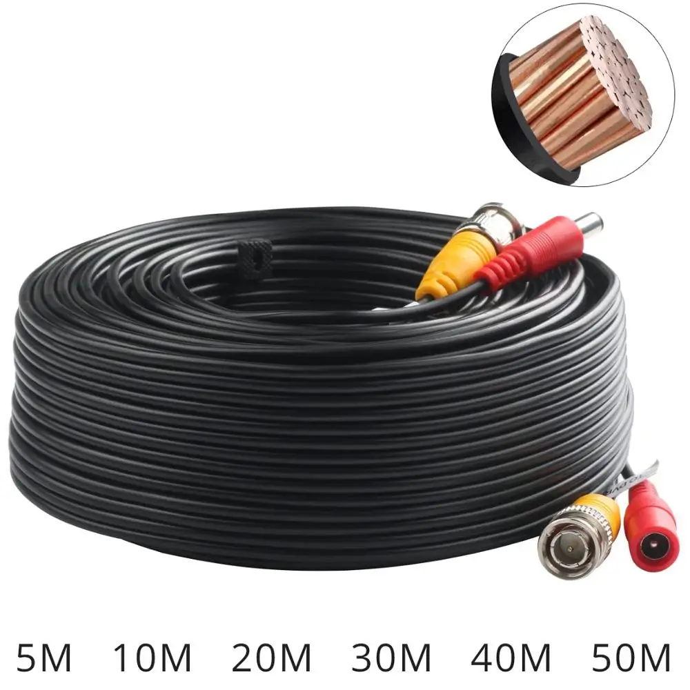 Высококачественный Кабель BNC для видеонаблюдения провод камеры безопасности
