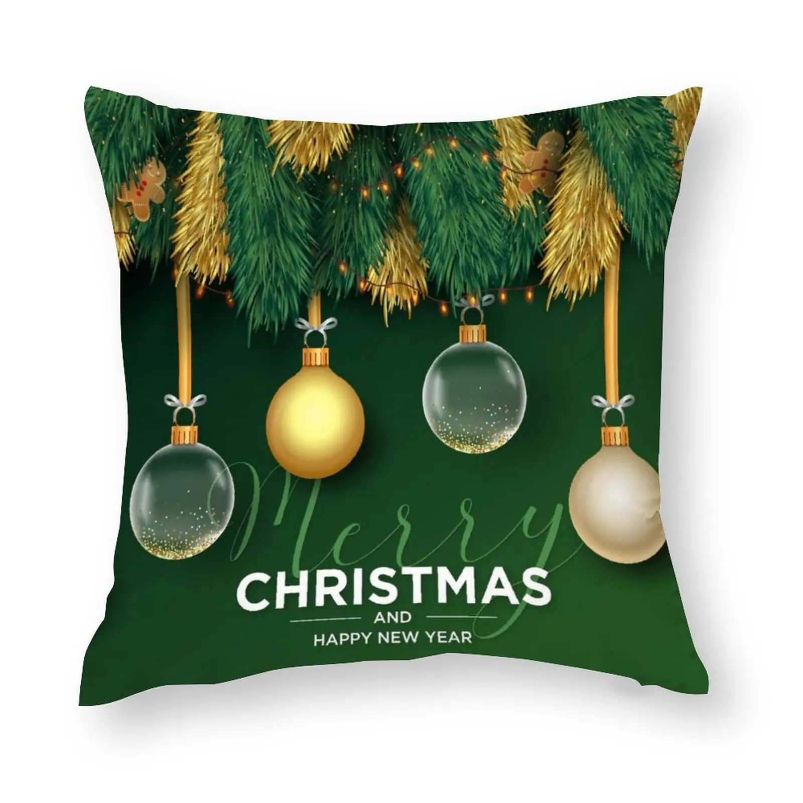 

Наволочка с принтом на молнии, Полиэстеровая, двусторонняя, 2021