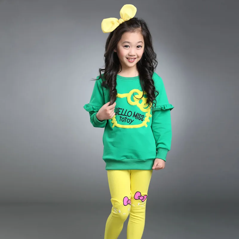 3 Цвет комплект одежды для девочек весенний хлопковый милый костюм девочек: