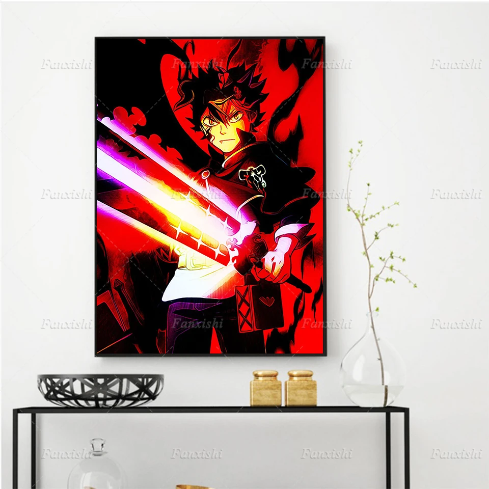 

Anime Black Clover Asta Poster Abstract Painting Wall Art Print Canvas Modular Picture Boy's Living Room Bedroom Home Decor Gift