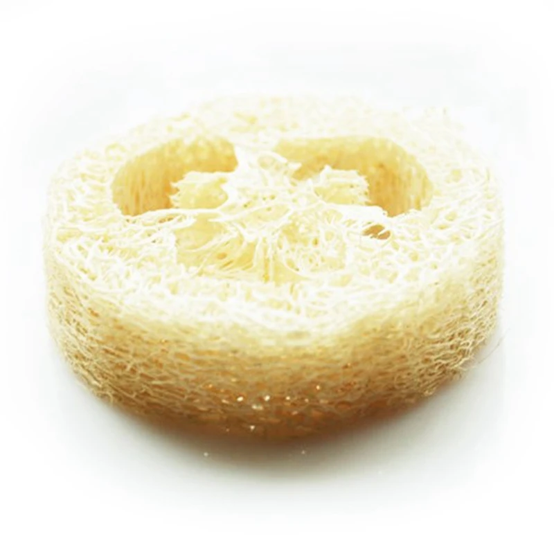 Promotion! 4-6Cm Wide 50Pcs/Lot Natural Loofah Slice Diy Customize Soap Tools Cleaner Sponge Scrubber Facial Holder | Дом и сад
