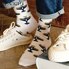 Носки мужские CHAOZHU, хлопковые, с мультяшным принтом