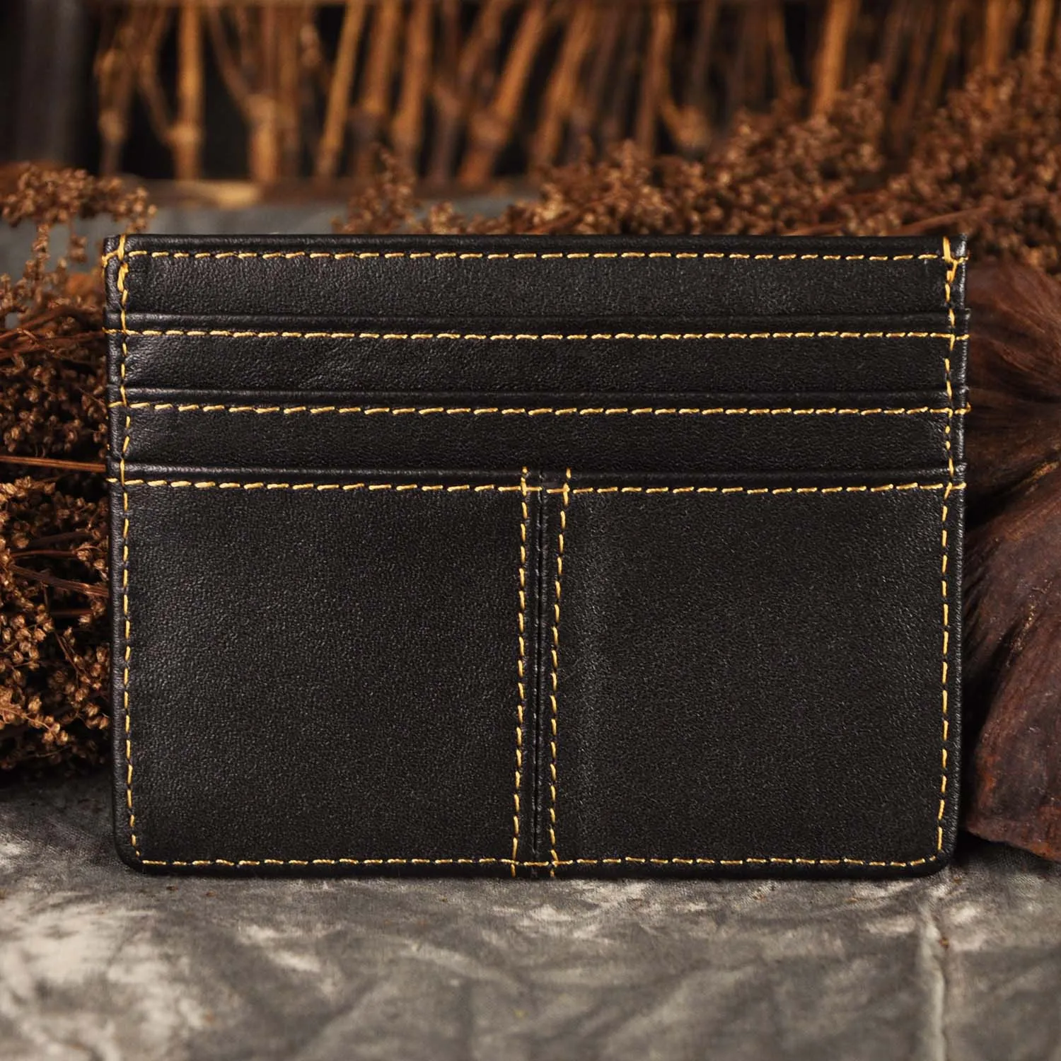 Модный мужской деловой чехол унисекс из натуральной кожи с держателем для