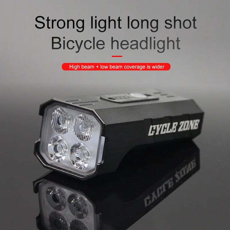 

Bike Light 5200 mAh USB Rechargeable Bicycle Front Light IPX5 Waterproof Aluminum Alloy Highlight Bicycle Handlebar LED Lamp