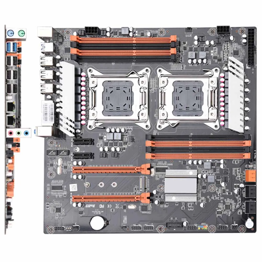 Günstig X79 Dual Cpu Lga2011 Motherboard Unterstützung Für Dual Intel E5 2689 2670 Ddr3 1333/1600Mhz 256Gb M.2 Nvme Sata3 Usb3.0 E-Zu