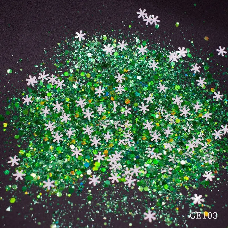 1 пакет голографические рождественские лазерные снежинки блестки для ногтей