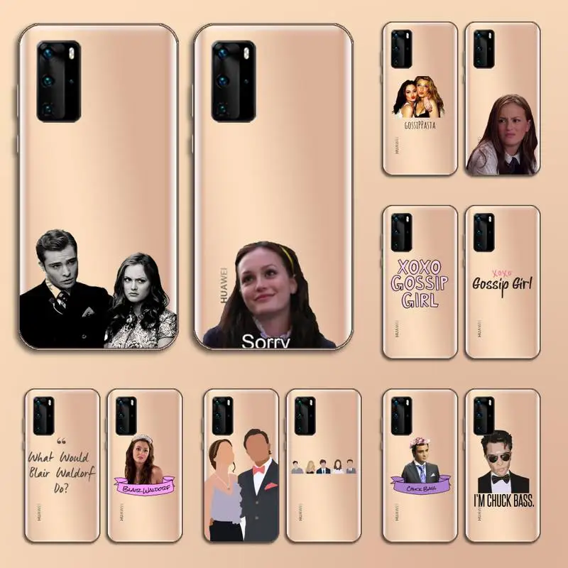 

Gossip Girl Love Best Friends Phone Case Transparent for Huawei P20 P30 P40 lite pro P smart 2019 honor 8x 10i