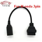 Лидер продаж OBD 2 кабеля для Honda 3pin OBD1 адаптер OBD2 OBDII Для Honda 3 pin до 16 контактный разъем Бесплатная доставка