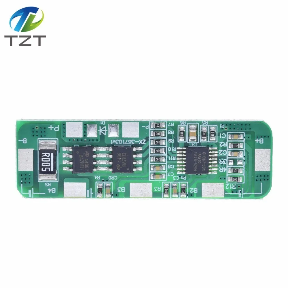 Защитная плата управления 4A-5A PCB BMS для 4 упаковок литий-ионный аккумулятор 18650