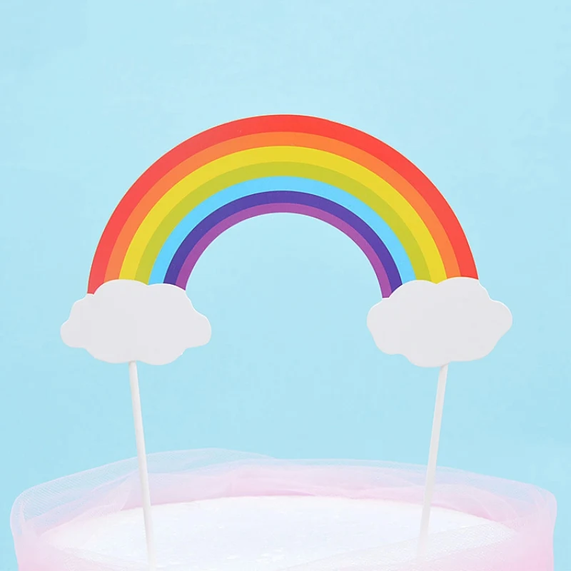 Прекрасный Радужный счастливый украшение для торта ко дню рождения торт