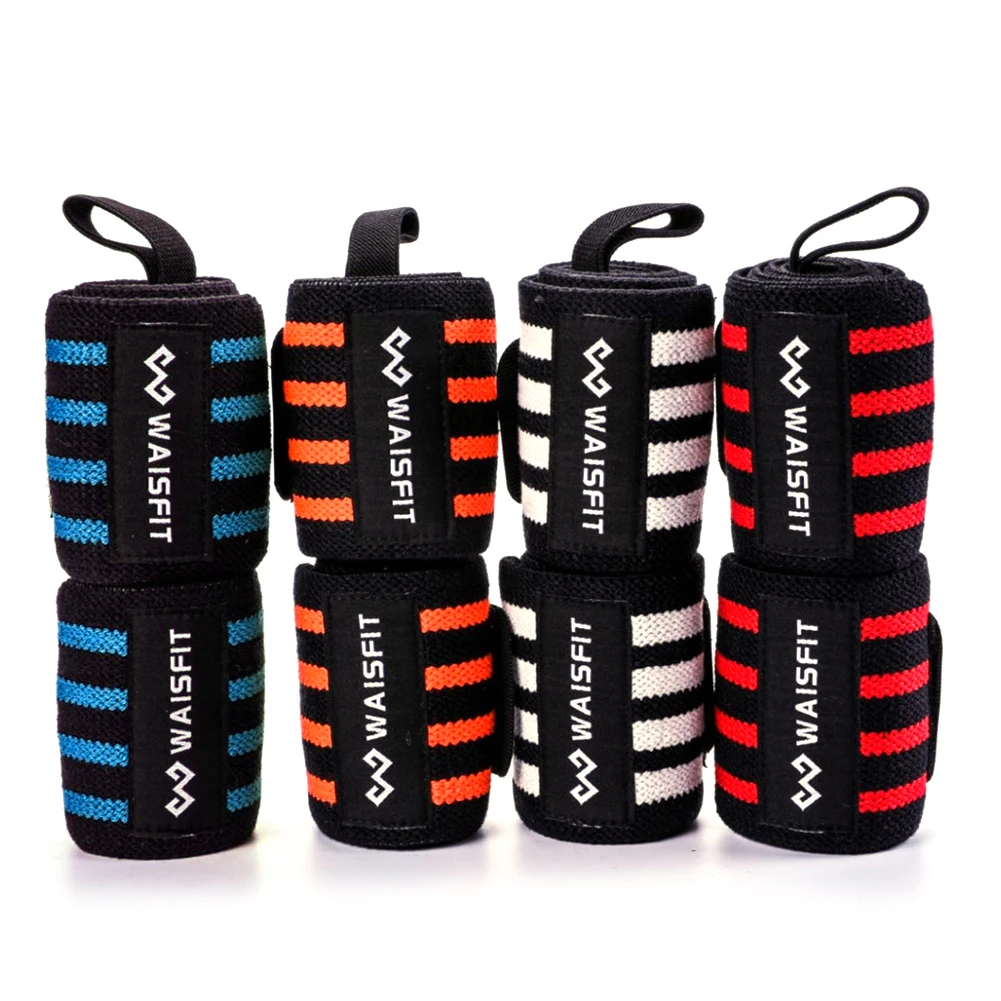 

2 шт., эластичный дышащий фитнес-браслет для тяжелой атлетики