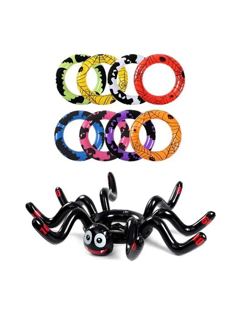 Игры на Хэллоуин надувные игры в виде паука с 1 пауком и кольцами для детей
