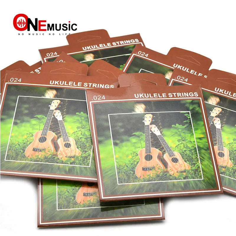 

50 Sets Ukulele String White Nylon String for UKs 21/23/24 Inich 1st-4th String Set Pure White