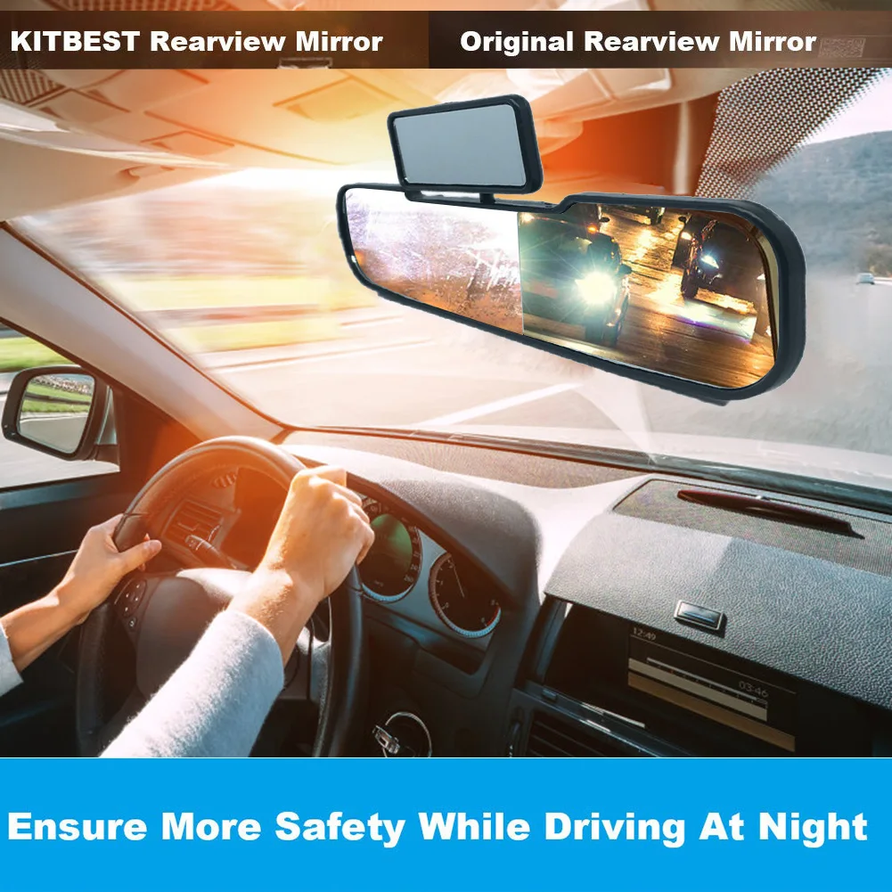 2 In 1 Rotatable Wide Angle Safety Car Mirror Double Rearview Child Infant Kids View Cars Interior Accessories | Автомобили и