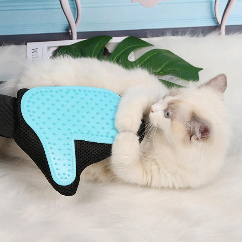 Перчатка для груминга кошек и шерстяная перчатка вычесывания шерсти домашних