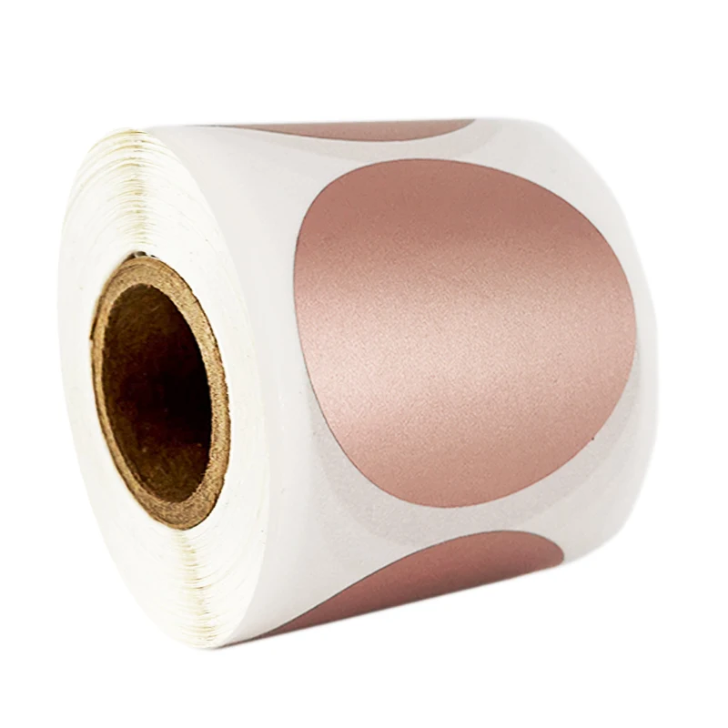 Круглые Стикеры из розового золота 300 шт. персонализированные стикеры для детей