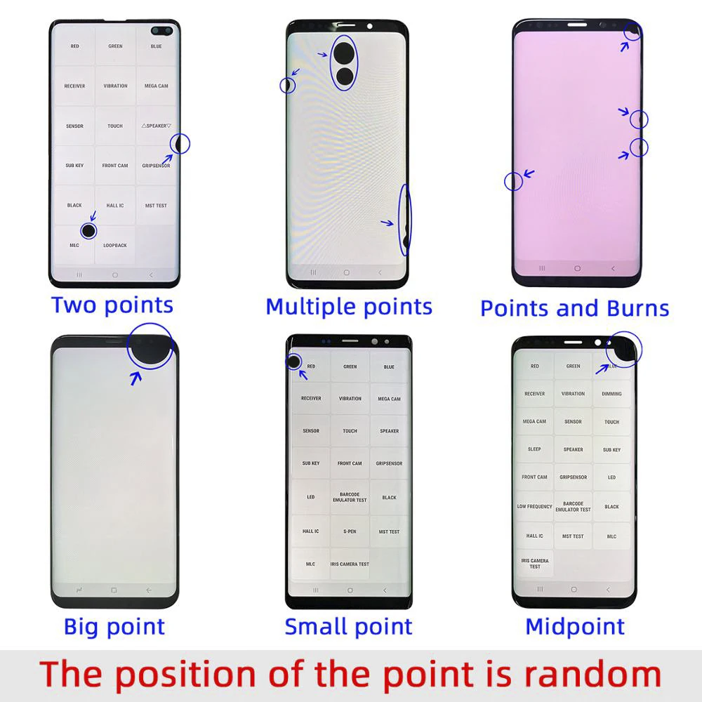 Super Amoled для Samsung Galaxy S8 G950 S8plus G955 G955F сенсорный экран дигитайзер с точкой мертвых