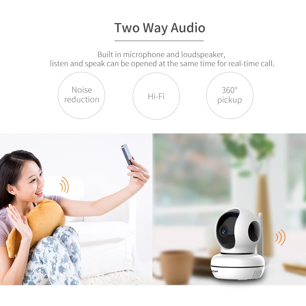 Беспроводная IP-камера Vstarcam C46S 3 Мп 1080P Full HD Wi-Fi ночное видение 2/3 | Безопасность и