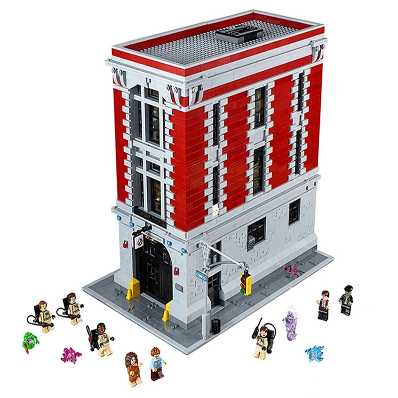 

4695PCS Movies 16001 Ghostbusters Firehouse Headquarters brinquedos Model set Building block bricks Model 75827 Kids Toys Birthd